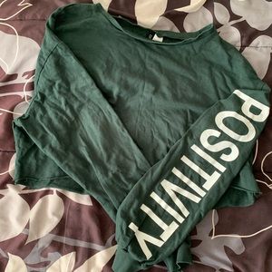 “Positivity” Crop Sweater